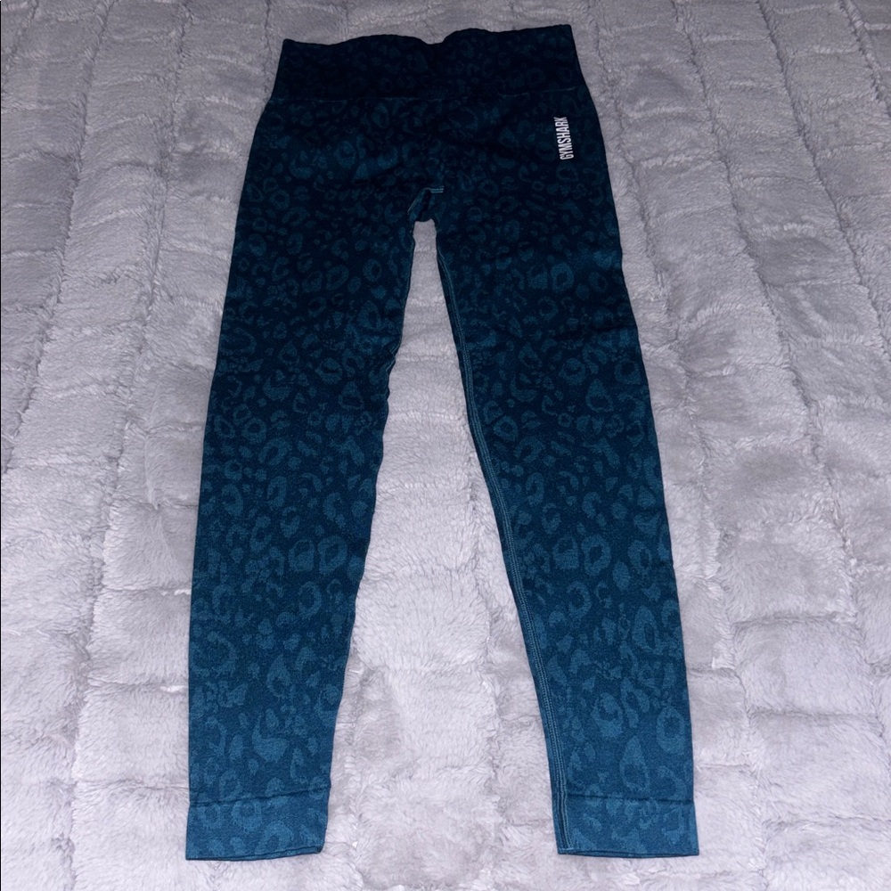 Gymshark Teal Leopard Print Leggings
